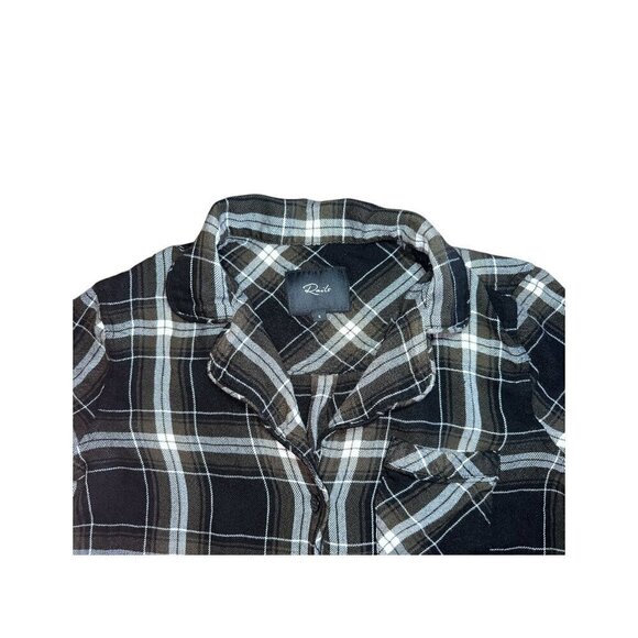Rails Kellen Womens Long Sleeve Soft PJ Button Down Kalamata Black Size S - Picture 3 of 7